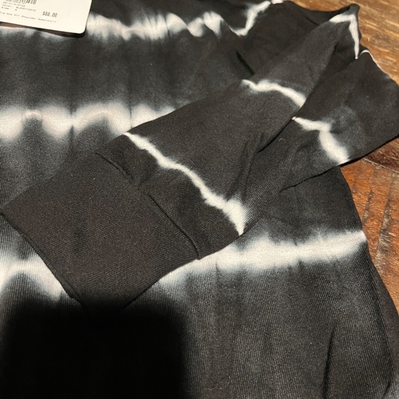 NWT Sundry For EVEREVE BLK Tie Dye Off the Shoulder Sweatshirt Wm 0(SM) LS Soft - Picture 6 of 15